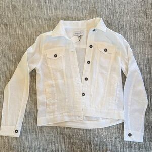 Michael Kors White linen Jacket with Buttons (M)